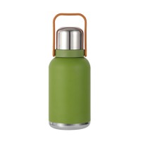 Large Capacity SUS316 Stainless Steel Thermos Flask with Leather Case - Portable, Tea Separation, Direct Drink, OEM/ODM