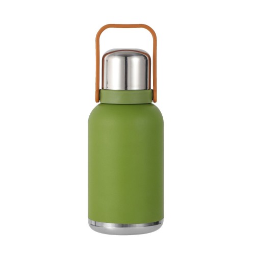 Large Capacity SUS316 Stainless Steel Thermos Flask with Leather Case - Portable, Tea Separation, Direct Drink, OEM/ODM