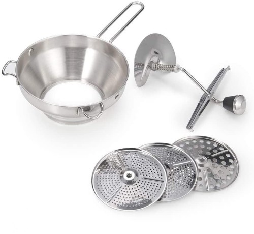OEM/ODM  Stainless Steel Manual Food Mill Grinder for Puree, Mashed & Jams