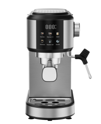 Professional 20 Bar Espresso Machine OEM/ODM, 1350W Stainless Steel Commercial Coffee Maker with Digital Display