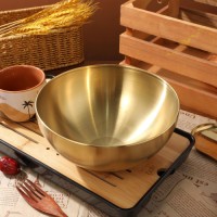 OEM ODM Manufacturer Stainless Steel Mixing Bowls Set, Gold Salad Serving Bowls for Kitchen