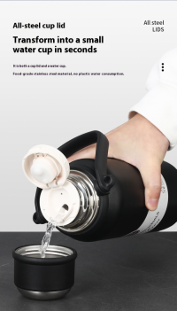 Customizable 316 Stainless Steel Vacuum Flask with Detachable Cup Lid - OEM/ODM Available