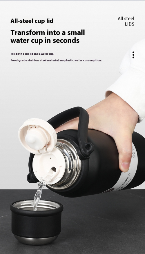 Customizable 316 Stainless Steel Vacuum Flask with Detachable Cup Lid - OEM/ODM Available