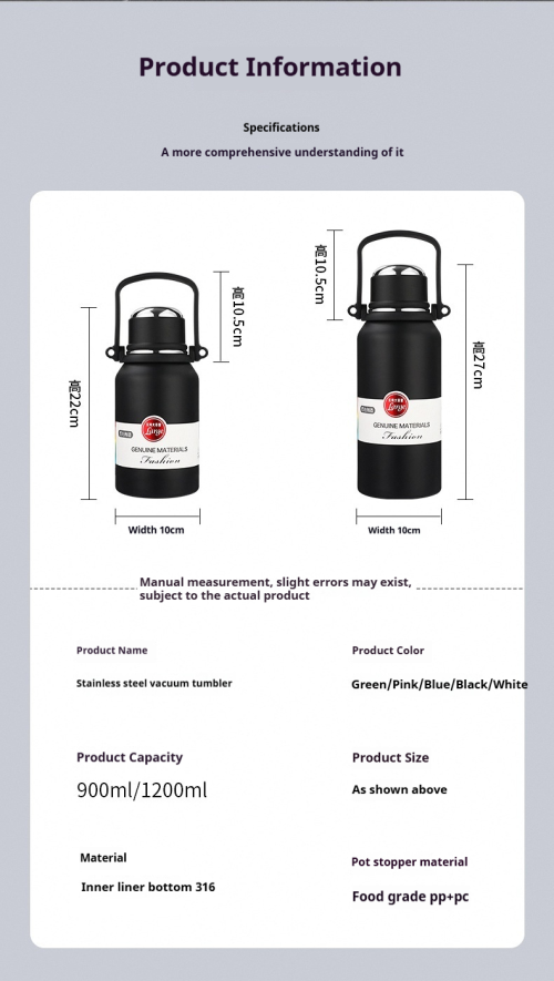 Customizable 316 Stainless Steel Vacuum Flask with Detachable Cup Lid - OEM/ODM Available