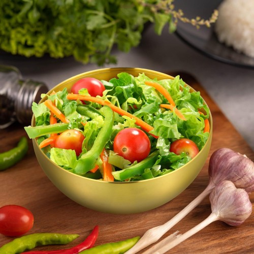 OEM ODM Manufacturer Stainless Steel Mixing Bowls Set, Gold Salad Serving Bowls for Kitchen