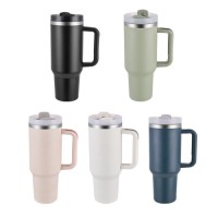 Double Lid Insulated Stainless Steel Tumbler with Handle – OEM/ODM for Beverage Business