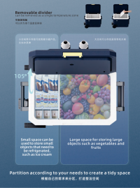 12 Volt Refrigerator, 59QT(55L) Electric Cooler, 12V Fridge APP Control, 12V Cooler -4℉~68℉, Portable Freezer 12/24V DC