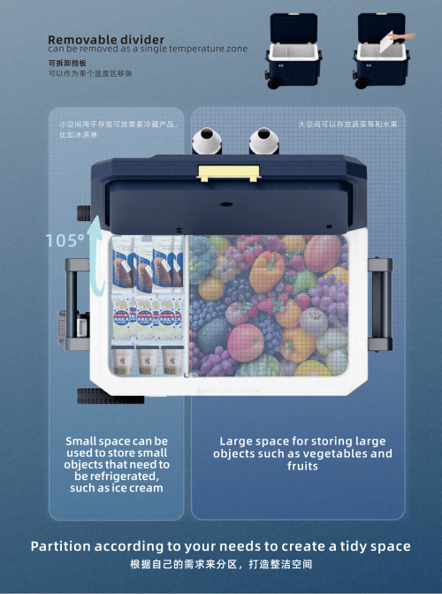 12 Volt Refrigerator, 59QT(55L) Electric Cooler, 12V Fridge APP Control, 12V Cooler -4℉~68℉, Portable Freezer 12/24V DC