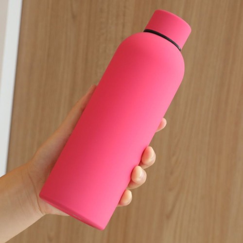 Rubber Coated Narrow Mouth Sports Vacuum Flask - 304 Stainless Steel Inner Layer, 500ml/750ml, OEM/ODM Available
