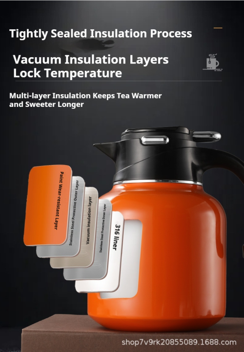 Smart Display Temperature Control SUS316 Stainless Steel Tea Thermos Flask - 1.8L Large Capacity, Tea Separation, OEM