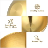 OEM ODM Manufacturer Stainless Steel Mixing Bowls Set, Gold Salad Serving Bowls for Kitchen